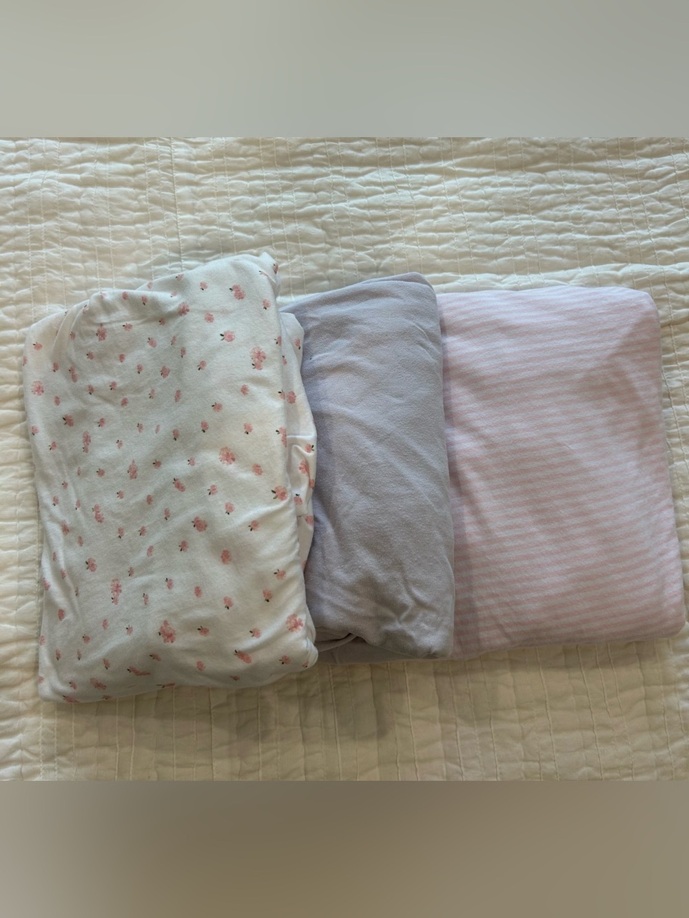 Burts Bees Baby Girl Crib Sheets - Set of 3